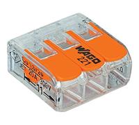 10 x Wago Morsetto 221-413 32A 450V Terminale di collegamento 3-poli con leva