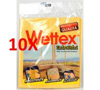 10 X Wettex Panno Scamosciato Sintetico Extra Vetri