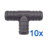 10 x YOU.S Connettori Per Tubi RGV Ø 22 / 22 / 22 mm - T-Pezzo