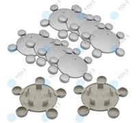 10 X YOU.S Original Coprimozzi Coprimozzo Coprimozzo 140,0 - 60,0 Mm - Argento