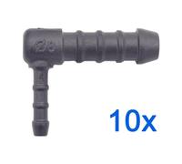 10 X YOU.S Raccordo A Gomito RGV Ø 4x8 Mm - Riduttore L-Forma