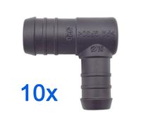10 X You.S Raccordo Per Tubo RGV Ø 16X20 Mm 90° Angolo A L Riduttore