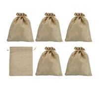 10"x8" Moneta Denaro Sacchi Borsa,6pz con Laccetto Valuta Borse Stile 3,Beige