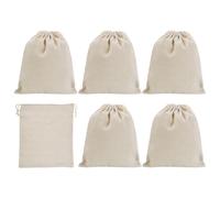 10"x8" Moneta Denaro Sacchi Borsa,6pz con Laccio Valuta Borse Stile 1,Beige