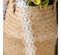 10 Yards 4 CM Nastro in Pizzo Vintage Floreale in Pizzo Ricamato Nastro Tessuto Passamaneria Trim Pizzi Nastri Merletto Lace Trim Bordo per Decorazioni da Cucito Artigianali Fai da Te,Stile G-Bianco
