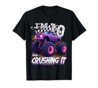 10 Year Old Boys Monster Truck It's My 10th Birthday Party Maglietta