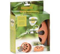 10 ZAMPIRONI ALLA CITRONELLA ANTIZANZARE +BOX IN COCCIO 15X5CM