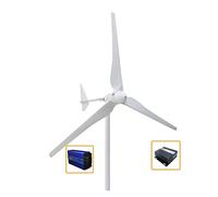 100. 0W 24V 48 V. Generatore della turbina eolica, 3 lame Turbine del vento della lanterna Generato Kit motore for Home Hybrids Streetlight Uso elettromagnetico con controller(With Off System,24V)