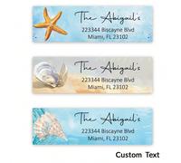 (100-1000 Etichette) 1,9 cm x 6,4 cm Etichette per indirizzi di ritorno personalizzate con motivi floreali - Etichette postali personalizzate ad alta lucentezza su fogli - Adesivi per buste di ritorno