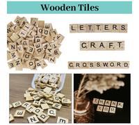 100-1000pcs Di Legno Piastrelle Lucidato Nero Lettere Numeri Puzzle Lettere Nome