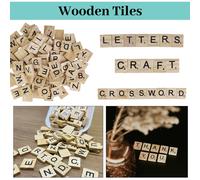 100-1000pcs Di Legno Piastrelle Lucidato Nero Lettere Numeri Puzzle Lettere Nome