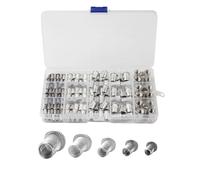 100/150 pezzi M3-M8 Dadi rivettati in alluminio Dadi rivettati zigrinati Testa piatta Inserto rivetto filettato Cappuccio for 1 pinza crimpatrice(150x Rivet Nut)