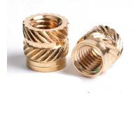 100/200/300 pz Dadi Inserti Filettati Femmina M1.4 M2 Filettato Riscaldamento Stampaggio Incorporamento In Rame Dado-M2x3x3.5-100 Pezzi