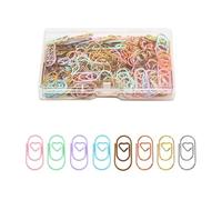 100/200 graffette a forma di cuore in metallo colorato clip organizer per documenti diario scrapbooking clip creative