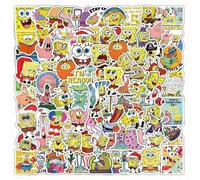 100/200 pezzi Adesivi di SpongeBob SquarePants, adesivi carini di cartoni animati di Patrick Star, adatti per decorazioni fai-da-te e impermeabili, adesivi di anime per ragazzi e ragazze, perfetto com