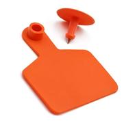 100/200 pezzi etichette vuote per orecchie di mucca PE identificazione animale bestiame vuoto bovini, pecore, capre, maiali (dimensione grande 10×2,95 pollici o dimensione picco arancione large100pcs