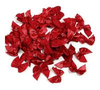 100/200 pezzi Mix noeud ruban fiocchi di nastro di raso 25 mm fiocco a mano piccoli fiocchi per artigianato accessori per decorazioni per feste di Natale - rosso vino - 200 pezzi