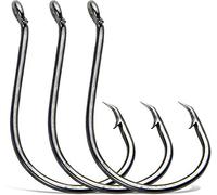 100-200 pezzi Octopus Circle Hook, 2 ami per acqua salata in acciaio al carbonio, dimensioni: #8-10/0