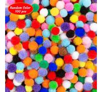 100/200 pezzi Pompom assortiti 1cm/1,5cm multicolore per San Valentino, palline di pom pom soffici per arti e mestieri, decorazioni creative fai-da-te, idee regalo di Natale, ornamenti natalizi fai-da