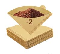100/200 pezzi V01/V02 sacchetto filtro for caffè filtro di carta da caffè pieghevole a forma di cono for versare sopra il caffè americano(V02(for 2-4 people),100pcs)