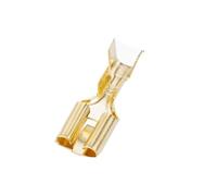 100/200 pz spinato piatto plug-in terminale a molla 2.8/4.8/6.3 plug-in spinato connettore automobilistico relè pressatura a freddo cablaggio(6.3Brass 200pcs)