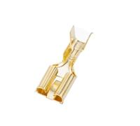 100/200 pz spinato piatto plug-in terminale a molla 2.8/4.8/6.3 plug-in spinato connettore automobilistico relè pressatura a freddo cablaggio(6.3Brass 100pcs)