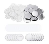 100/200 set di spille for badge vuote, bottoni, parti e materiali for la creazione di bottoni fai da te da 25 mm, 32 mm, 37 mm, 44 mm, 50 mm Multiuso(200Set 32mm)