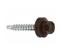 200 viti in lamiera trapezoidale, 4,8 x 55 mm, viti per facciate RAL 8017, marrone cioccolato