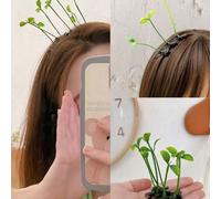 100/30/10 pezzi Piccoli fermagli per capelli a forma di pianta, fermagli per capelli verdi adatti per ragazze e donne, fermagli per capelli, accessori per capelli leggeri per primavera/estate, decoraz
