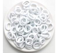 100/300 pezzi 20mm Elastici for capelli Ragazze Donne Piccolo Nero Bianco Base Nylon Elastico Coda di cavallo Scrunchie Copricapo Accessori(White,300pcs)