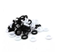 100/300 pezzi 20mm Elastici for capelli Ragazze Donne Piccolo Nero Bianco Base Nylon Elastico Coda di cavallo Scrunchie Copricapo Accessori(Mixed color,300pcs)
