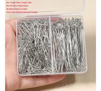 100/300 pezzi Accessori decorativi in scatola a 9 pin, 26mm-50mm flessibili a 9 pin, adatti per braccialetti fai-da-te, collane, orecchini, artigianato e forniture per perline di ciondoli 25 mm (200 p