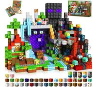100-300 pezzi Set di blocchi magnetici da costruzione per la scena della foresta infernale, cubi pixel creativi per il fai-da-te, giocattolo educativo STEM per bambini dai 3 ai 12 anni, regali di rito