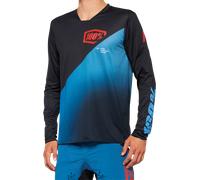 100% 40000-00007 JERSEY R-CORE X LS BK/BL L
