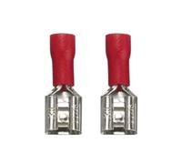 100/50/10 pz Femmina A Crimpare Terminale 2.8mm 4.8mm 6.3mm Isolato Spade Wire Connettore Cablaggio Elettrico Spine dei cavi Rosso blu giallo(6.3mm red Female,50pcs)