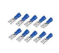 100/50/10 pz Femmina A Crimpare Terminale 2.8mm 4.8mm 6.3mm Isolato Spade Wire Connettore Cablaggio Elettrico Spine dei cavi Rosso blu giallo(6.3mm Blue,10PCS)