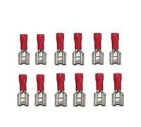 100/50/10 pz Femmina A Crimpare Terminale 2.8mm 4.8mm 6.3mm Isolato Spade Wire Connettore Cablaggio Elettrico Spine dei cavi Rosso blu giallo(6.3mm Red,100PCS)