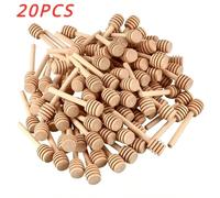 100/50/20/10 pezzi Cucchiaino di legno per mescolare il miele, Bastoncino di legno massiccio per il miele, Bastone lungo per mescolare il miele, Mixier per marmellata, Mestolo per latte, caffè e tè, M
