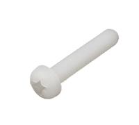 100/50/20 Pz M2 .5 M3 M4 M5 M8 Vite a testa tonda in plastica nylon bianca a L = 10-20mm(White/12mm,M3 (50pcs))
