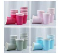 100/50/25/10 pezzi Bicchieri di carta monouso da 9 once, adatti per raduni quotidiani, feste di compleanno, addii al nubilato, baby shower, club, matrimoni, feste del tè, picnic, gite all'aperto e fes