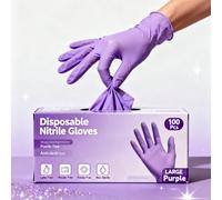 100/50/4 pezzi Guanti monouso in nitrile rosa, strumenti per la cura della bellezza e delle unghie, strumenti per il trucco, strumenti per la pedicure, essenziali per la arte di unghie, guanti resiste