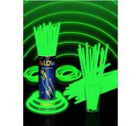 100/50 pezzi Set di bastoncini luminosi verdi da 8 pollici, bastoncini luminosi super luminosi di alta qualità, bastoncini per illuminazione artistica, decorazione luminosa, durata di luminosità 8-12 