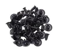 100/50 pz Nero 8mm Viti di Fissaggio in Plastica Universale Paraurti Auto Parafango Rivetti Auto di Fissaggio Push Spille Pinze Accessori Auto(50PCS)