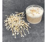 100/500/1000pcs Doppia Testa Tampone di Cotone Donne Trucco Germogli di Cotone Punta per Bastoni di Legno Naso Orecchie Pulizia Strumenti di Assistenza Sanitaria