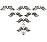 100-500 Ala Perle 23 MM Ali di Angelo Ali Angelo Antico Argento Tinker Fai Te