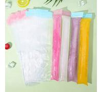 100/500 pezzi/Set Sacchetti per ghiaccioli, Sacchetti lunghi per gelato, Sacchetti per cubetti di ghiaccio auto-sigillanti impilabili, Frutta congelata, Sacchetti per confezionamento alimentare fai-da