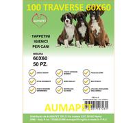 100/1000 TAPPETINI ASSORBENTI PER CANI 60x90 TRAVERSE CANE PANNOLINI ASSORBELLO