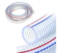 100 500cm Tubo Spirale In Filo D'acciaio Trasparente Per Pompa Olio | Tubo In PVC E Spirale Per Aspirazione Trasparente, Tubo Drenaggio E Pompaggio, Adatto Anche(10m/32.8ft,102mm)