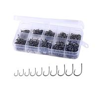 100/500pcs Acciaio Spinato Amo Da Pesca di Ricambio Inline Singolo Gancio Eyed Pesce di Mare Per Acqua Dolce Pesca In Acqua Salata Acciaio Spinato Carpa Affrontare Accessori Per Acqua Salata