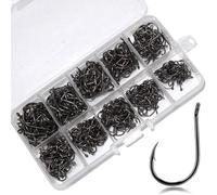 100/500Pcs Spinato Gancio Da Pesca Cerchi di Ricambio Gancio In Acciaio Al Carbonio Eyed Pesce Antiruggine Maschere Da Pesca Facile Uso Spinato Pesca Attrezzatura Da Pesca Accessori Per Acqua Salata